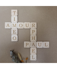 Lettre en bois façon scrabble
