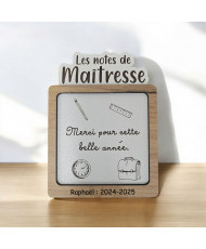 Support post-its personnalisés - maîtresse