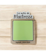 Support post-its personnalisés - maîtresse