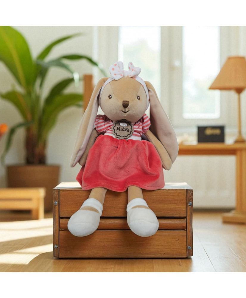 Doudou lapin Adèle personnalisé Bukowski