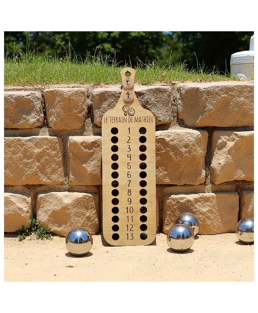 Compteur de point pétanque personnalisé