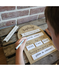 Plaque de rentrée scolaire personnalisée