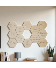 Cadres hexagones personnalisés en bois